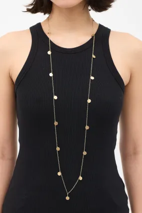 10K Gold Multi Discs Pendant Necklace