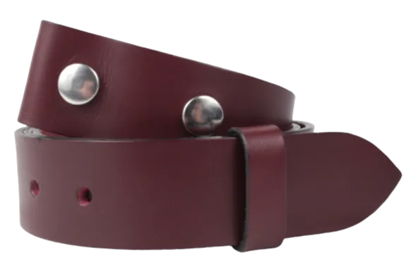 1.75 Inch (45mm) Burgundy Belt Strap for Removable Buckles