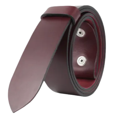 1.75 Inch (45mm) Burgundy Belt Strap for Removable Buckles
