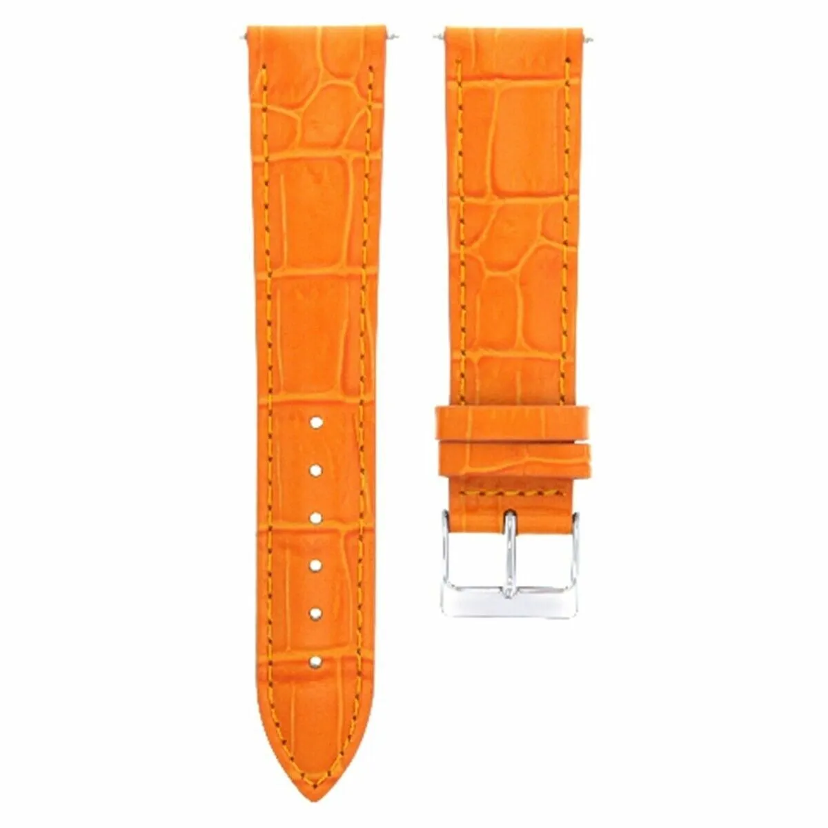18MM LEATHER WATCH STRAP BAND FOR ULYSSE NARDIN WATCH ORANGE