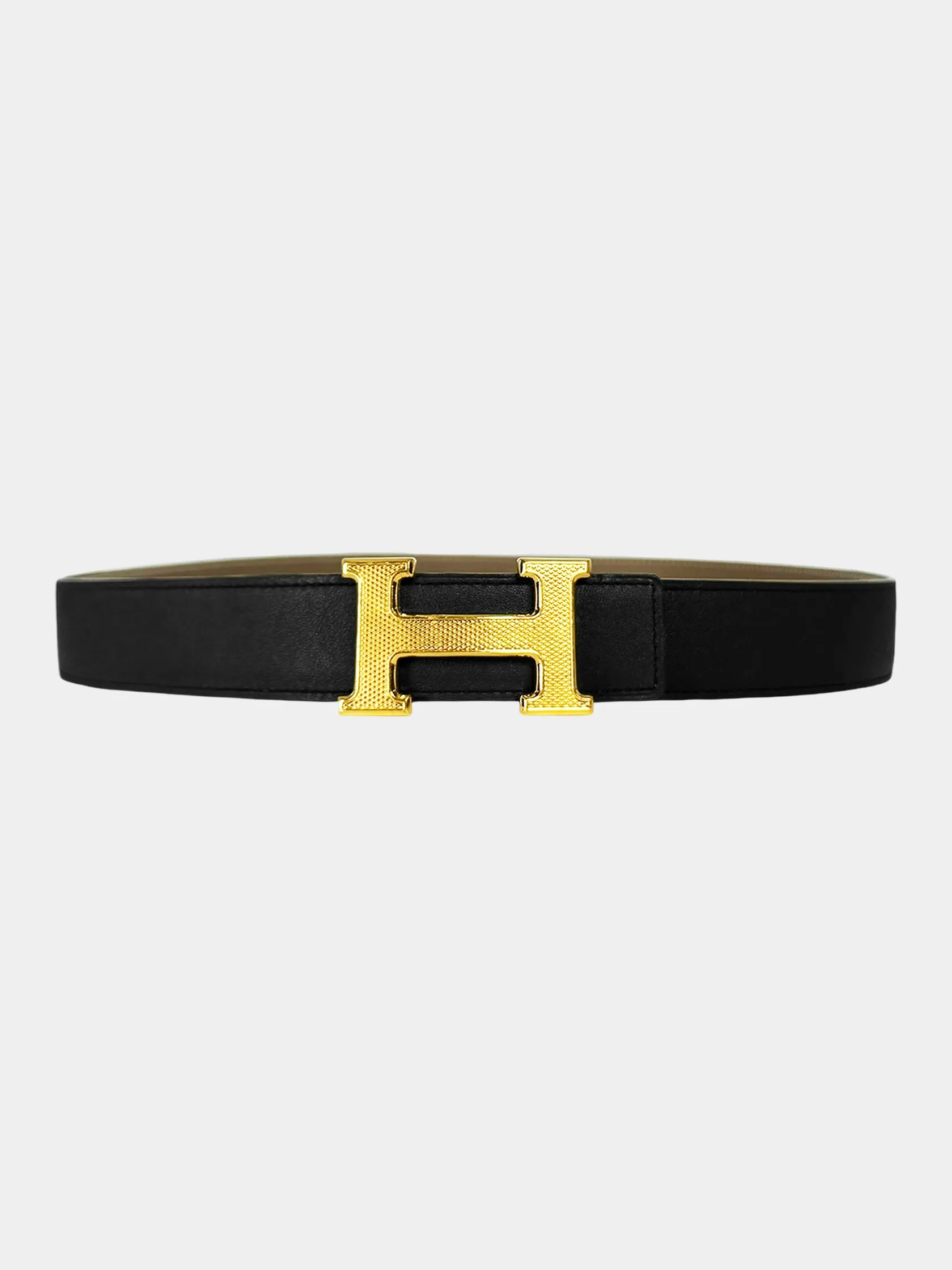 2014 Guillochee Reversible Leather Belt