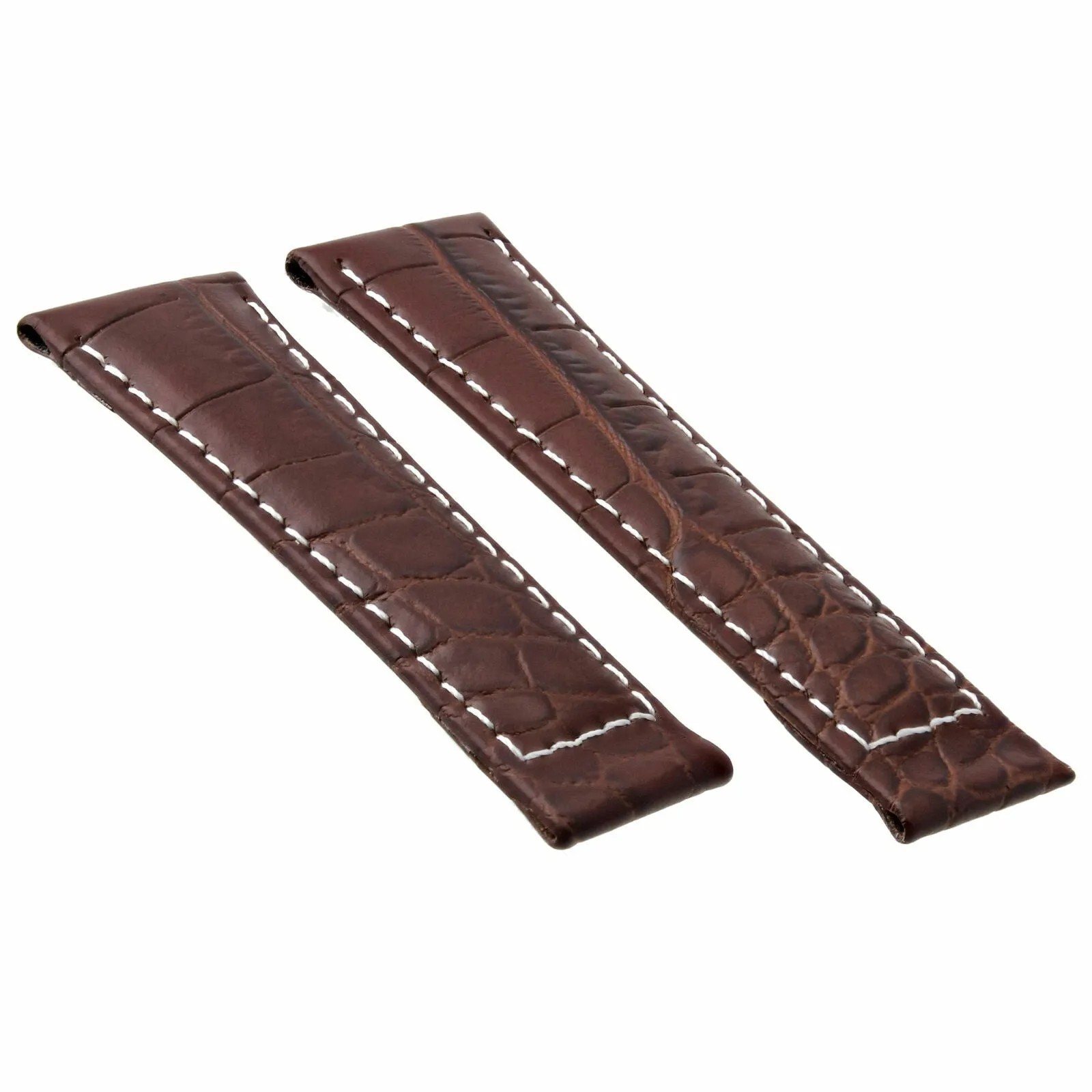 20MM CROC LEATHER WATCH BAND STRAP FIT FOR ROLEX DAYTONA ENDPIECES SHORT MEDIUM