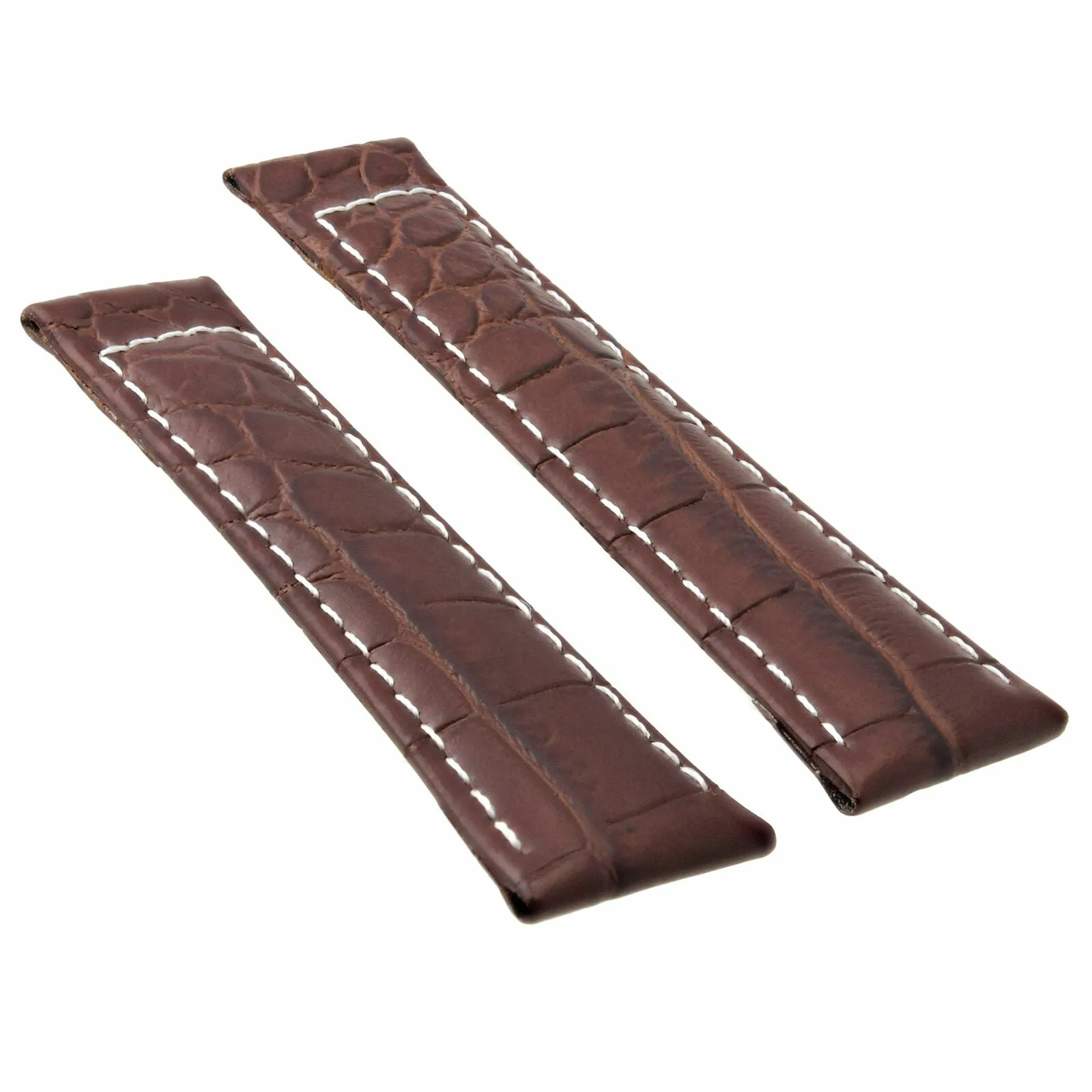 20MM CROC LEATHER WATCH BAND STRAP FIT FOR ROLEX DAYTONA ENDPIECES SHORT MEDIUM