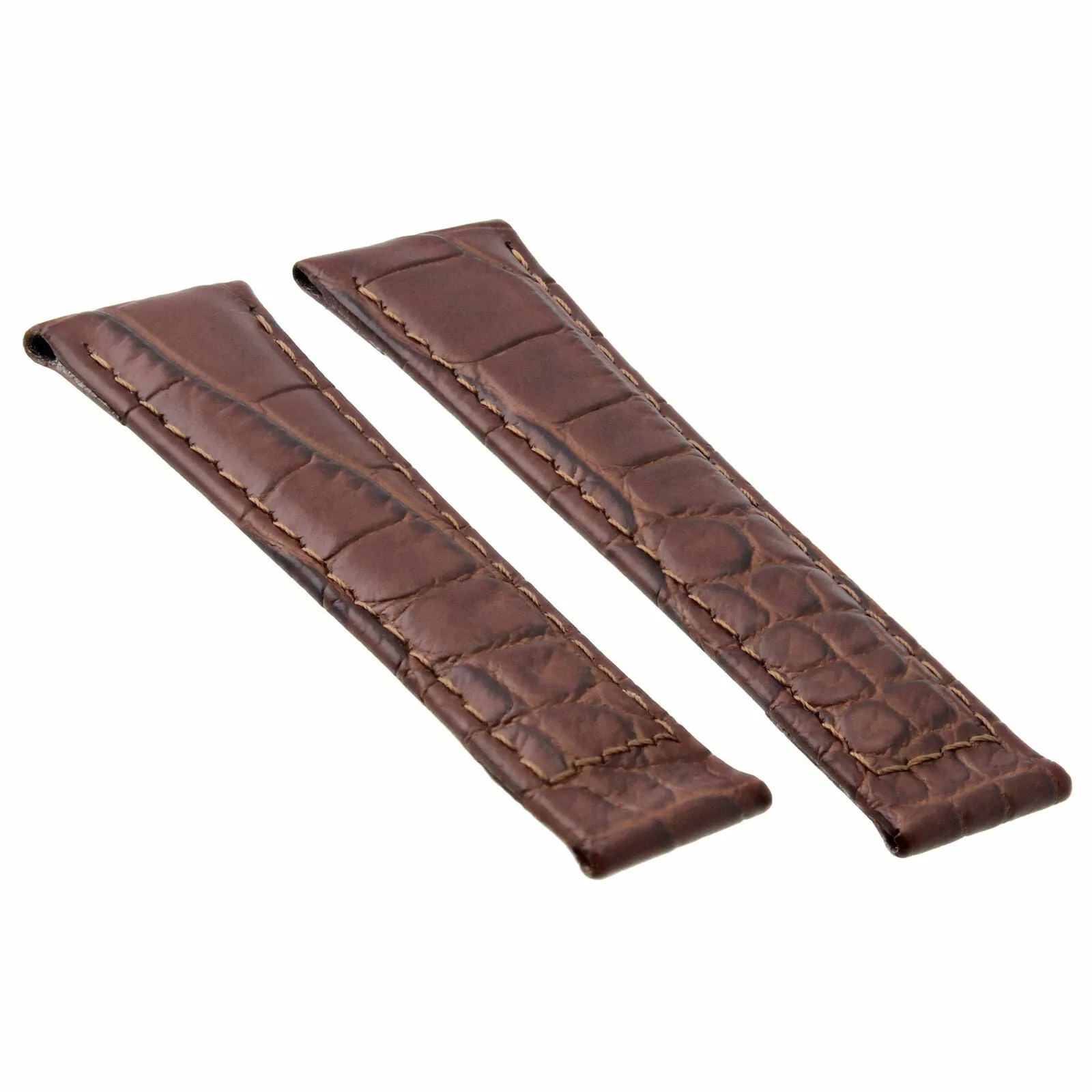 20MM CROC LEATHER WATCH BAND STRAP FIT FOR ROLEX DAYTONA ENDPIECES SHORT MEDIUM
