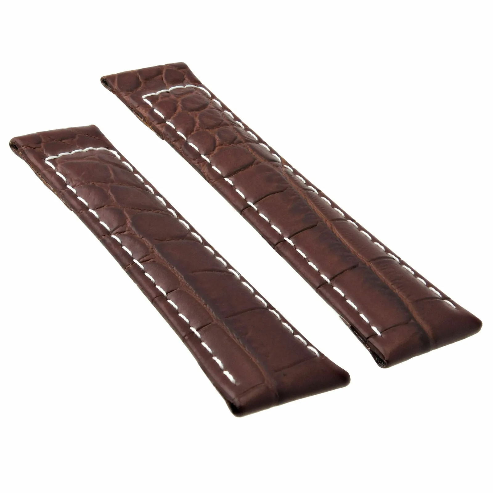 20MM CROC LEATHER WATCH BAND STRAP FIT FOR ROLEX DAYTONA ENDPIECES SHORT MEDIUM