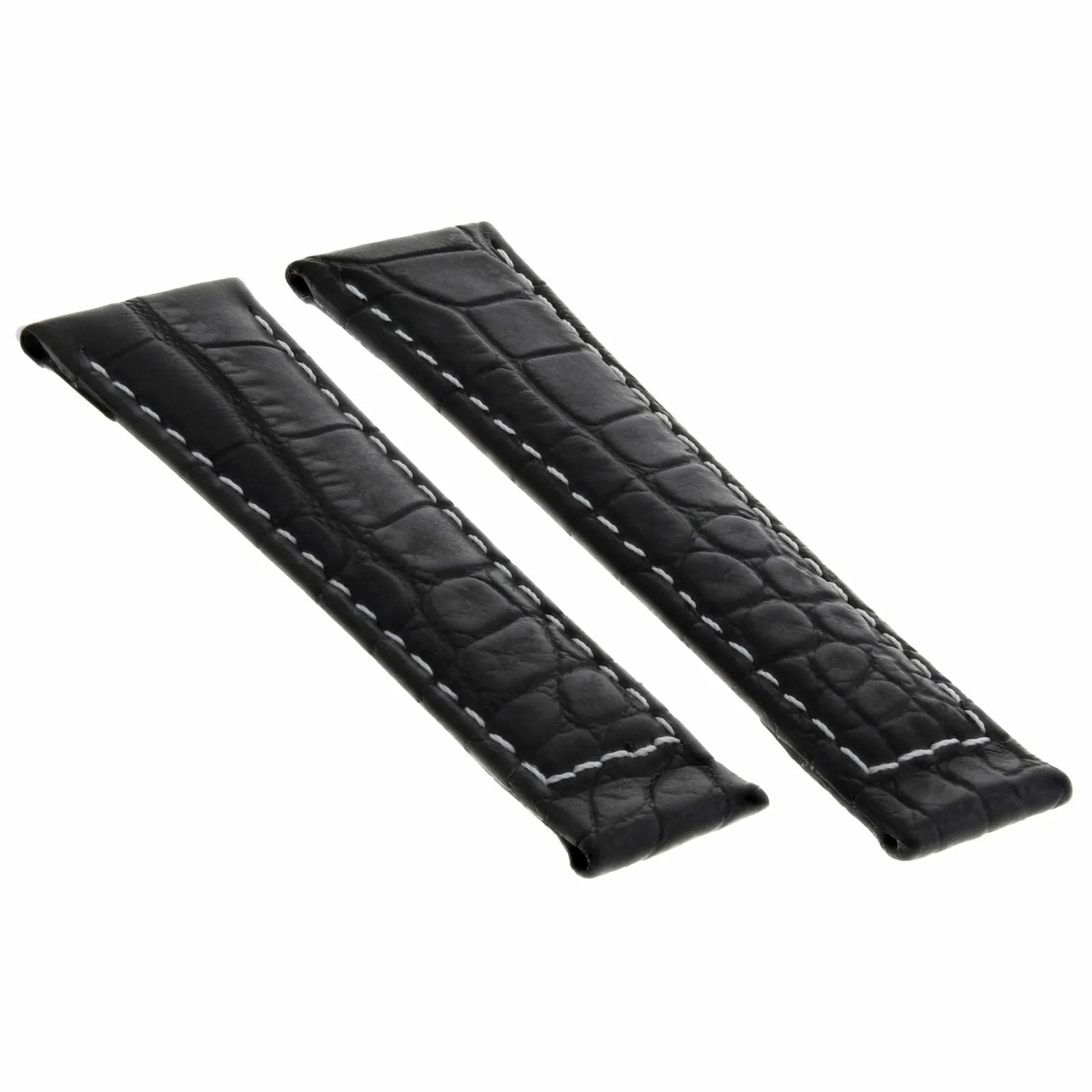 20MM CROC LEATHER WATCH BAND STRAP FIT FOR ROLEX DAYTONA ENDPIECES SHORT MEDIUM