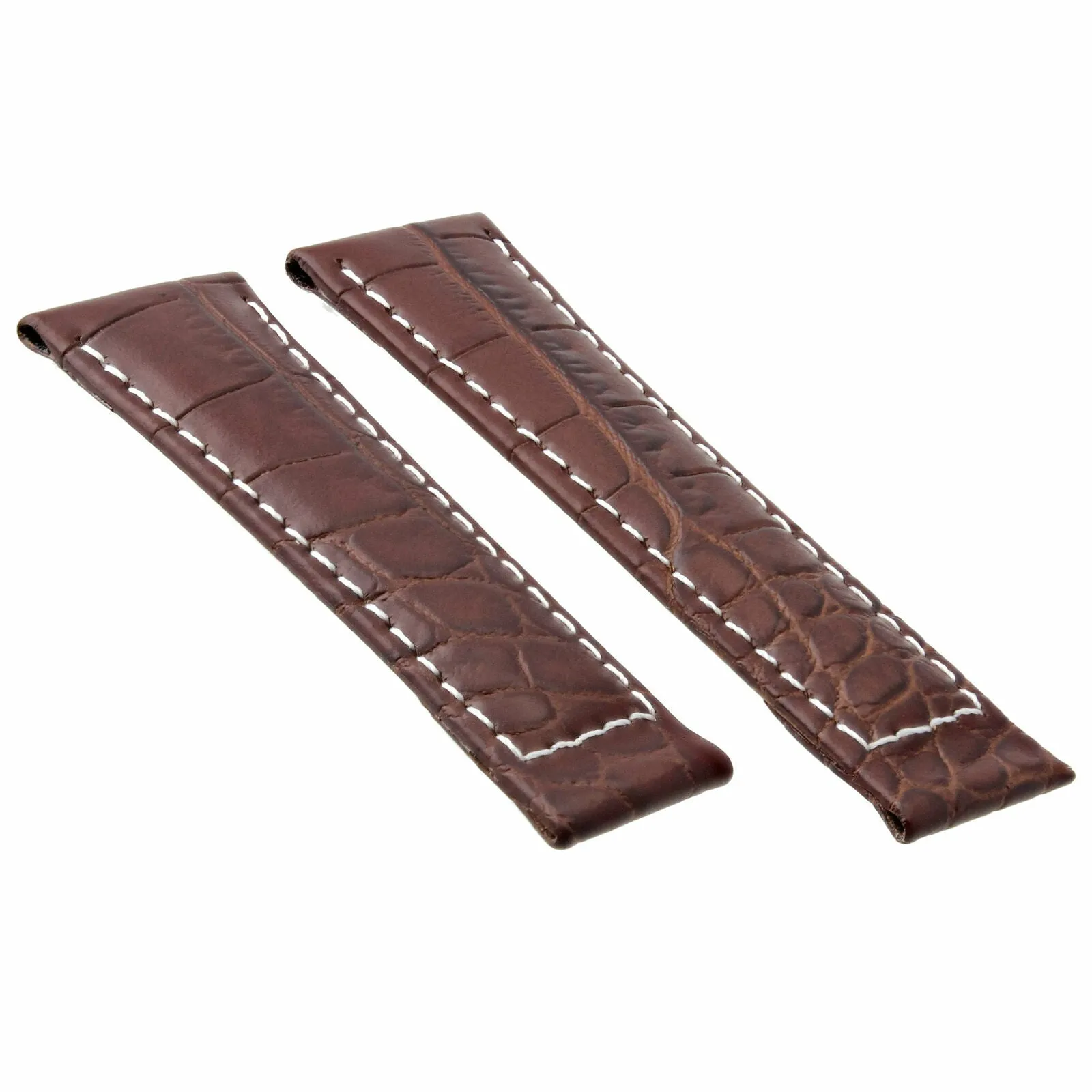 20MM CROC LEATHER WATCH BAND STRAP FIT FOR ROLEX DAYTONA ENDPIECES SHORT MEDIUM