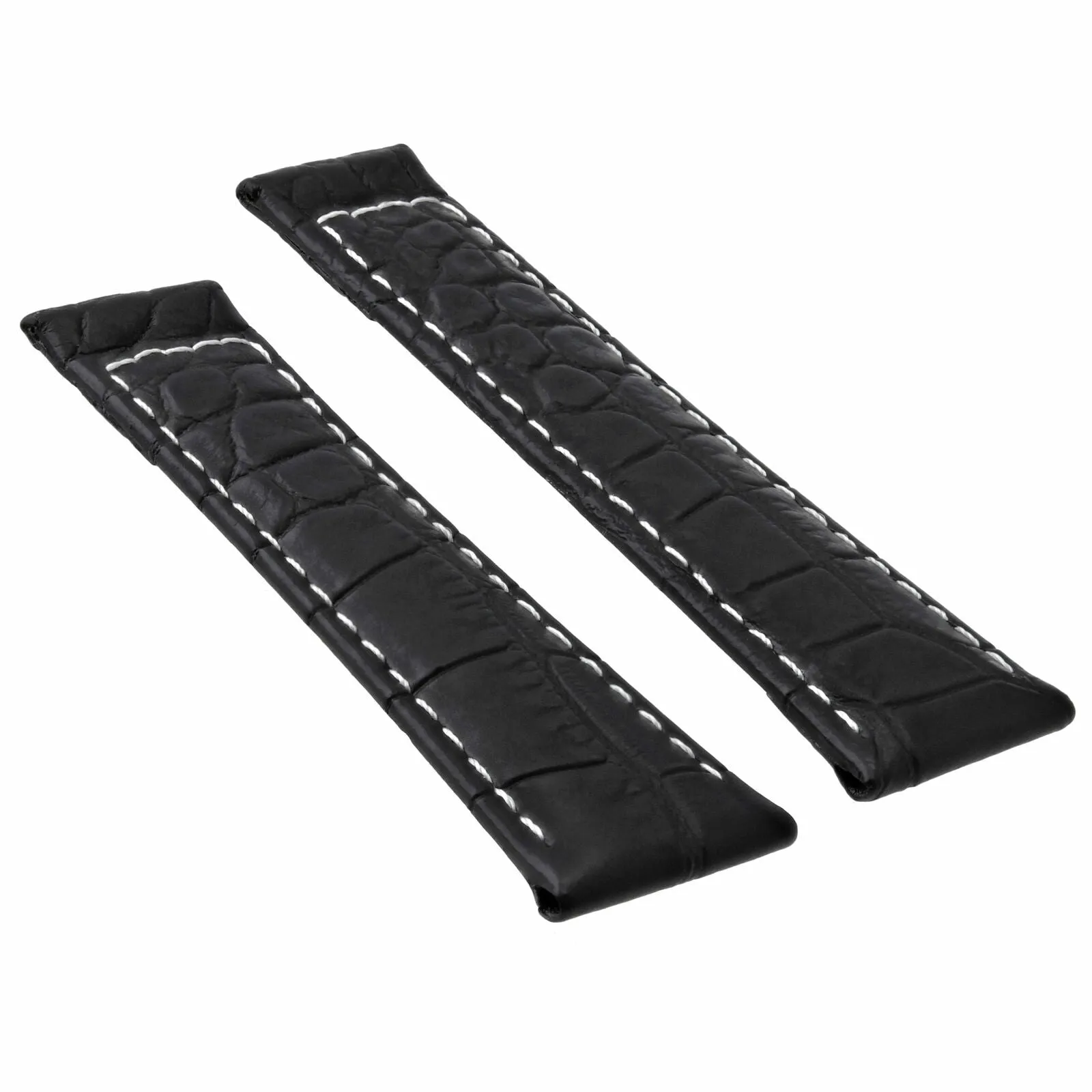 20MM CROC LEATHER WATCH BAND STRAP FIT FOR ROLEX DAYTONA ENDPIECES SHORT MEDIUM