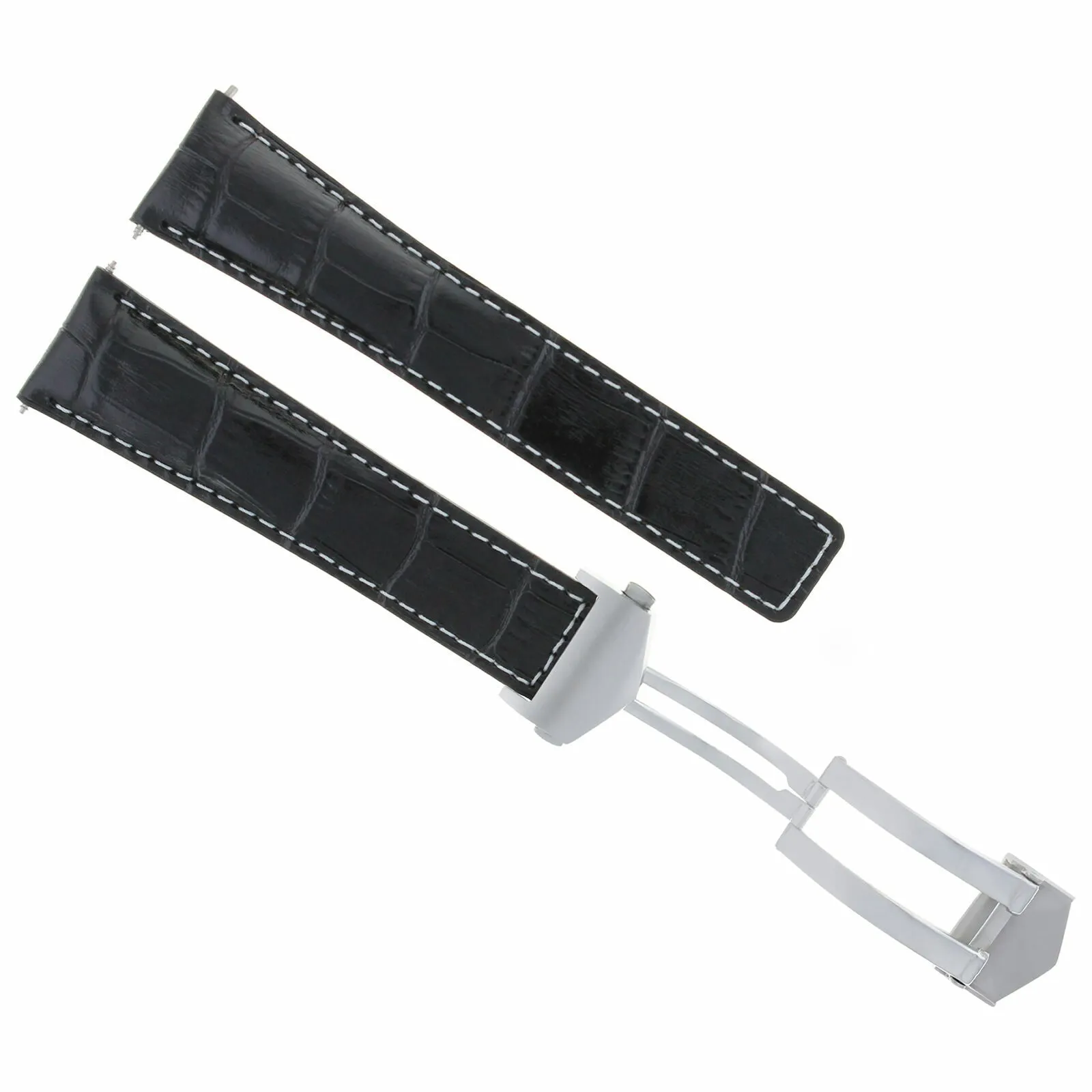 20MM LEATHER BAND STRAP FOR TAG HEUER CARRERA CHRONO BLACK WS FIT FC5037-39-40