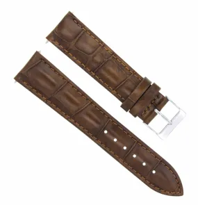 20MM NEW LEATHER WATCH BAND STRAP FOR SEIKO 5 SARG005 SARG007 SARB017 L/BROWN