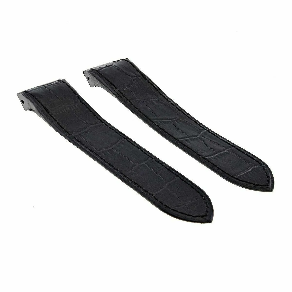 20MM REPLACEMENT LEATHER STRAP BAND FOR 32MM CARTIER SANTOS 100 2878 MEDIUM BLAK