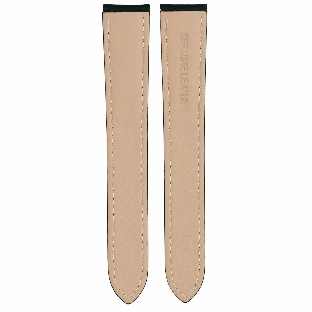 21MM GENUINE LEATHER BAND STRAP CLASP FIT 35MM CARTIER DUMONT 21/18MM BLACK