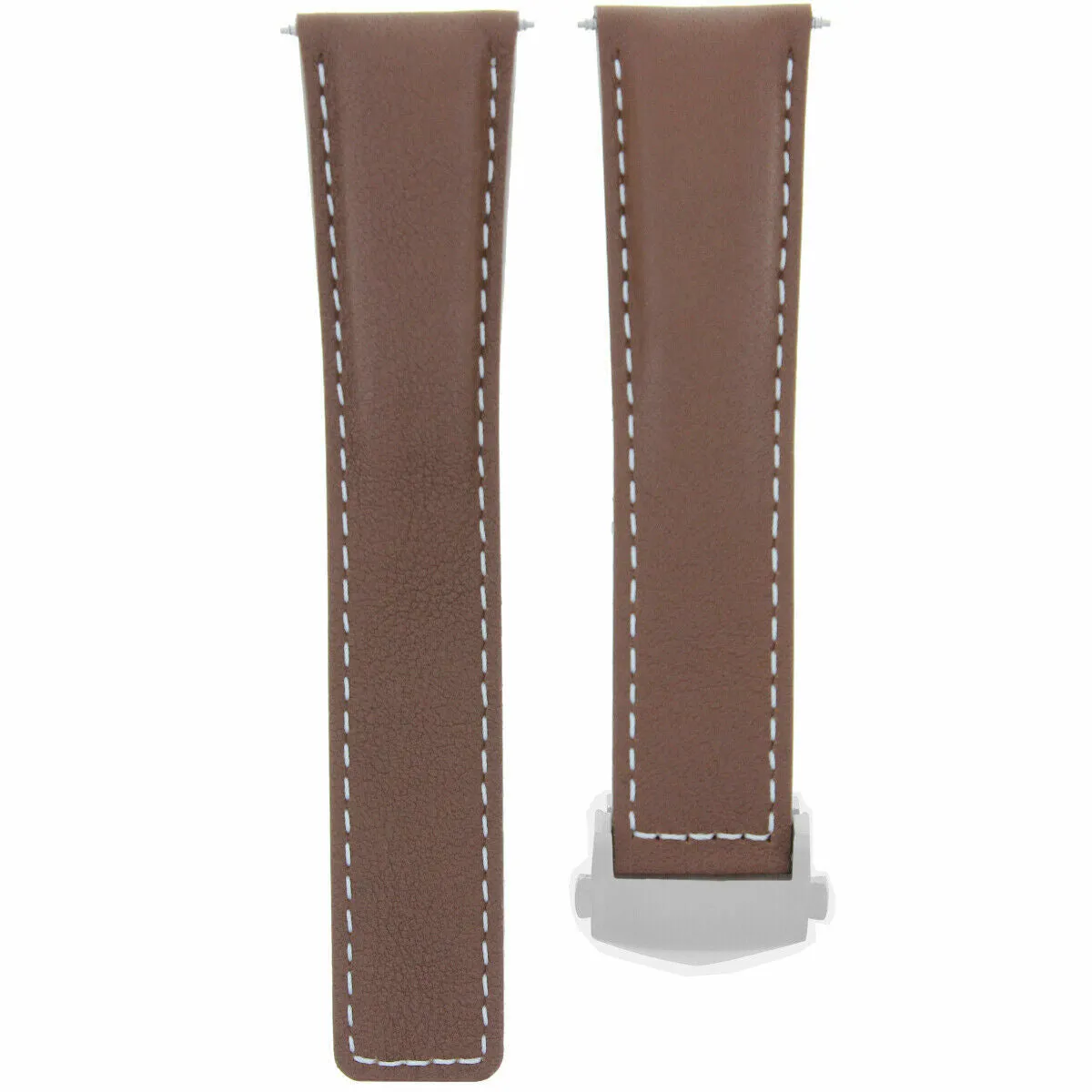 22MM LEATHER STRAP BAND FOR TAG HEUER CARRERA MONACO CAW211P WATCH  CLASP TAN WS