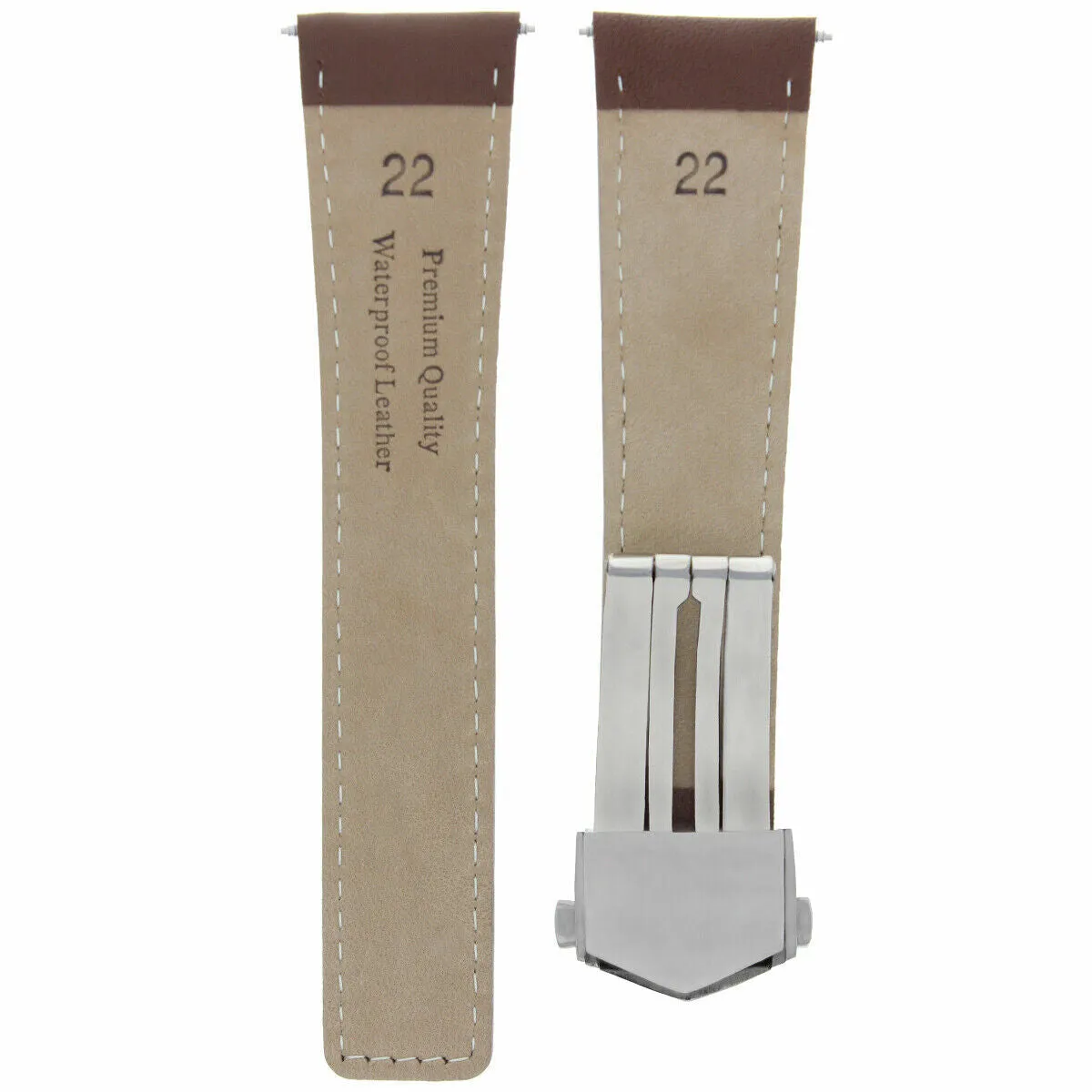 22MM LEATHER STRAP BAND FOR TAG HEUER CARRERA MONACO CAW211P WATCH  CLASP TAN WS