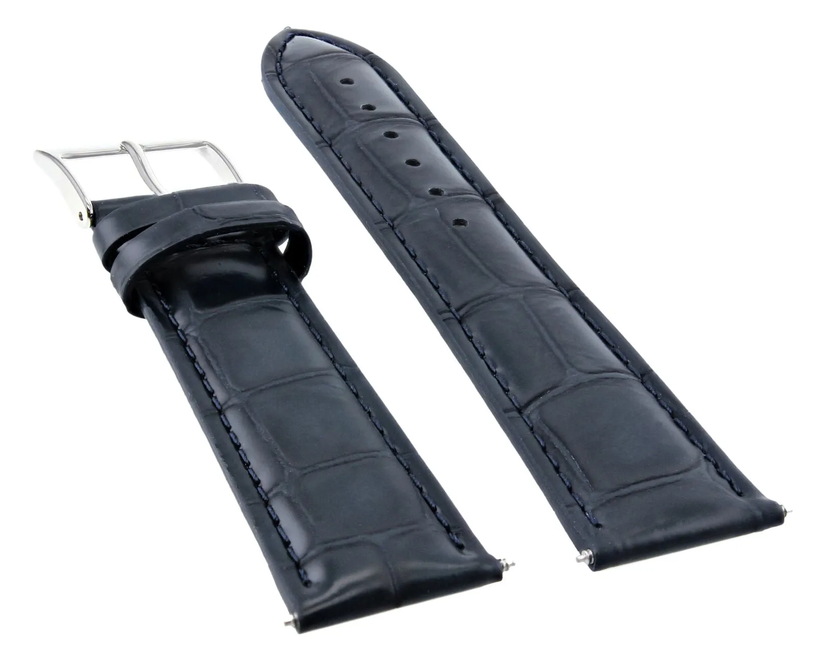 22MM LEATHER WATCH BAND STRAP FOR CITIZEN ECO DRIVE BLUE ANGEL WATCH DARK BLUE