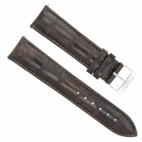 22MM LEATHER WATCH BAND STRAP FOR MONTBLANC TIMEWALKER WATCH DARK BROWN
