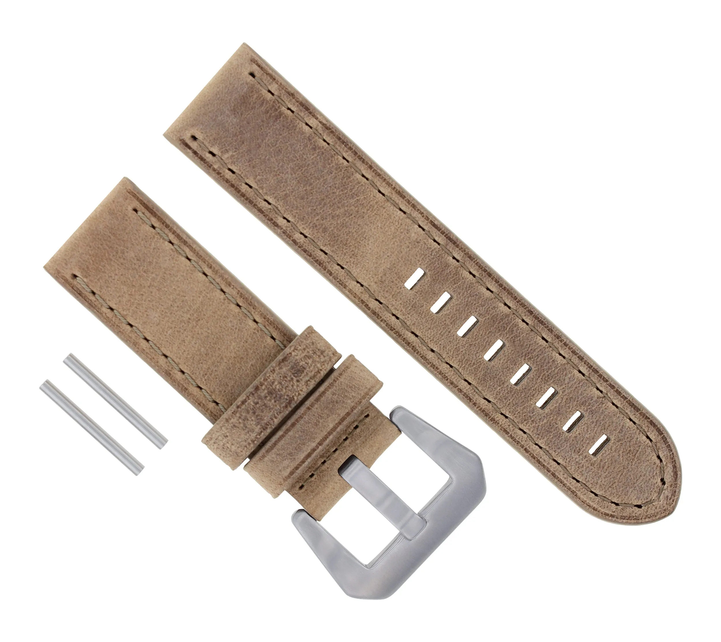 24MM COW LEATHER STRAP WATCH BAND FOR PANERAI LUMINOR MARINA RADIOMIR SAND SDS