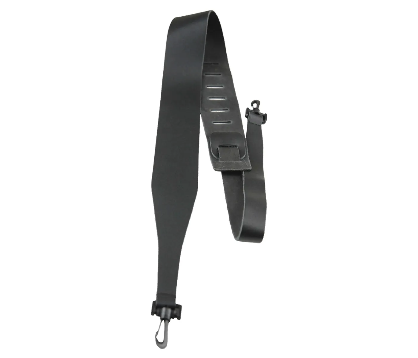 2.5 Black Genuine Leather Banjo Strap