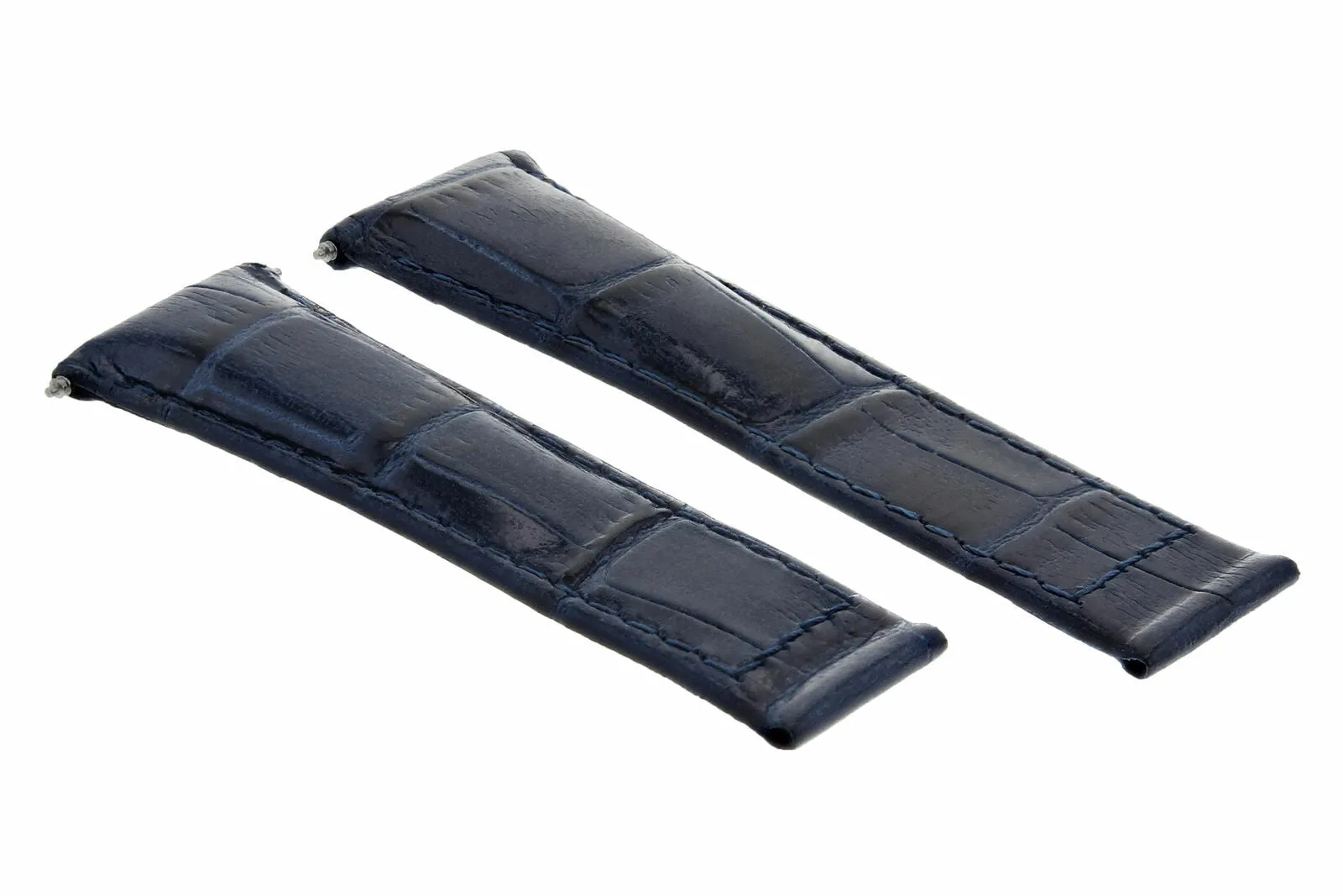 3 NEW 20MM LEATHER STRAP FOR ROLEX DAYTONA 16523 116518 116519 116520 BLUE SHORT