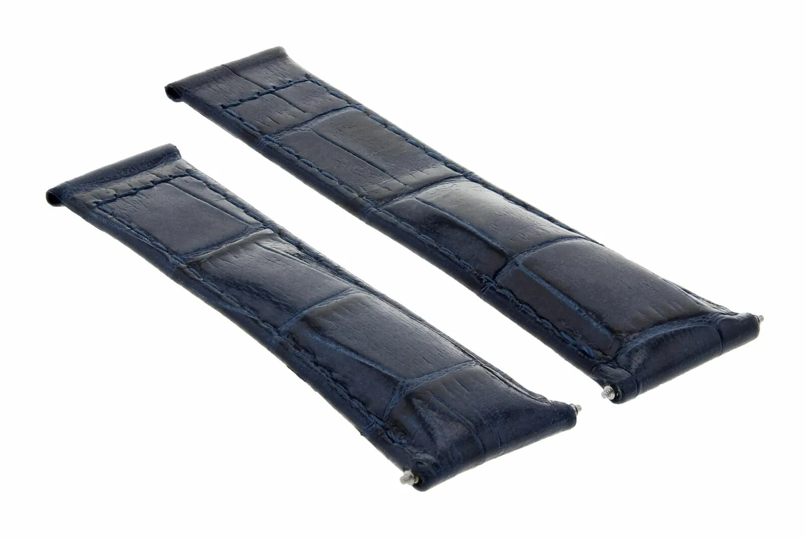 3 NEW 20MM LEATHER STRAP FOR ROLEX DAYTONA 16523 116518 116519 116520 BLUE SHORT