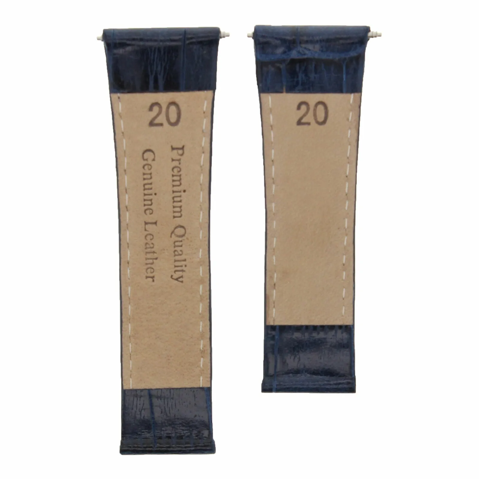 3 NEW 20MM LEATHER STRAP FOR ROLEX DAYTONA 16523 116518 116519 116520 BLUE SHORT