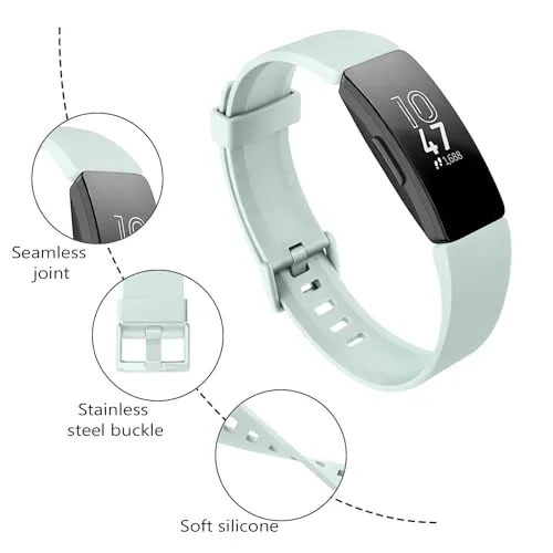 3 Pack Replacement Bands Compatible for Fitbit Inspire 2 / Fitbit Inspire HR/Fitbit Inspire/Fitbit Ace 2, Adjustable Accessory Soft Silicone Sport Wristband for Women Men