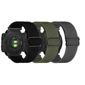 3 Packs Stretchy Nylon Bands Compatible with Garmin Instinct/Instinct 2 Solar, 22mm Sport Breathable Wristband for Garmin Instinct Tactical/Solar/Tide/Esports Black/Gray/Army Green
