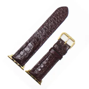 42/44mm Strap Band Genuine Alligator Crocodile Leather Apple Watch Series 1-7