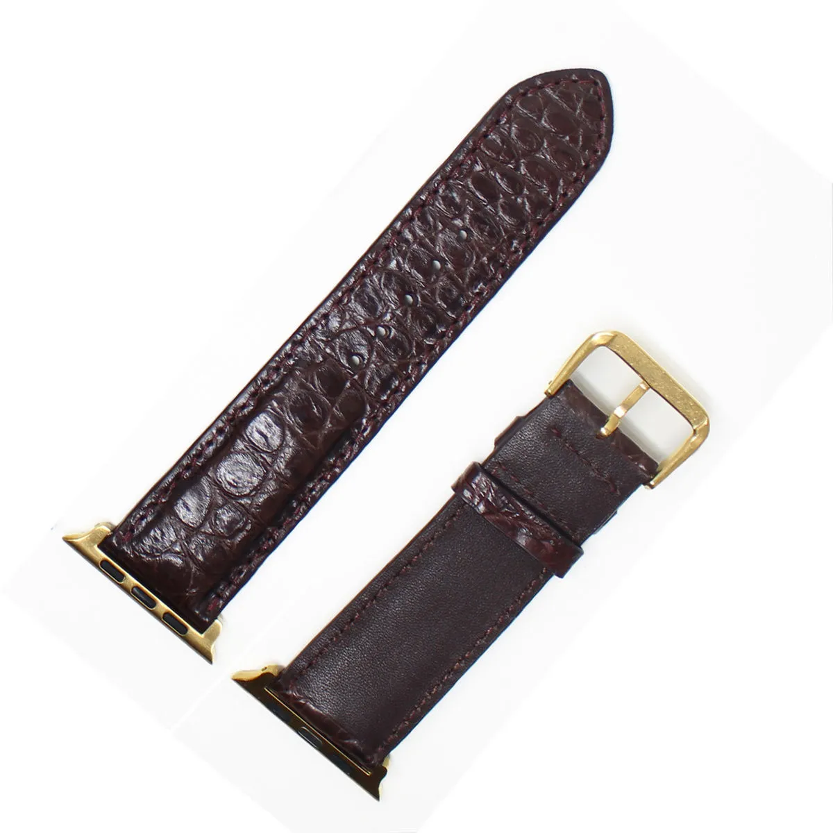42/44mm Strap Band Genuine Alligator Crocodile Leather Apple Watch Series 1-7