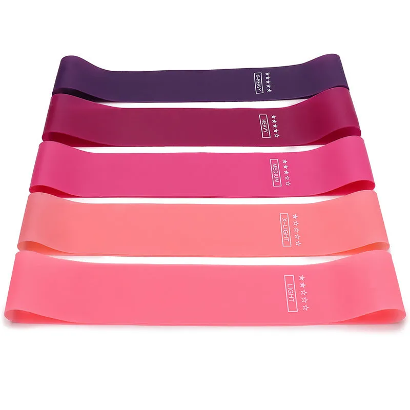 5 Piece Silicone Stretch Bands for Flexibility and Strength