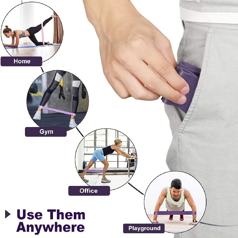 5 Piece Silicone Stretch Bands for Flexibility and Strength