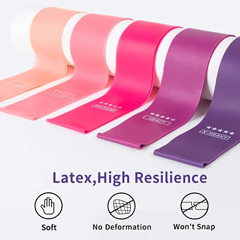 5 Piece Silicone Stretch Bands for Flexibility and Strength