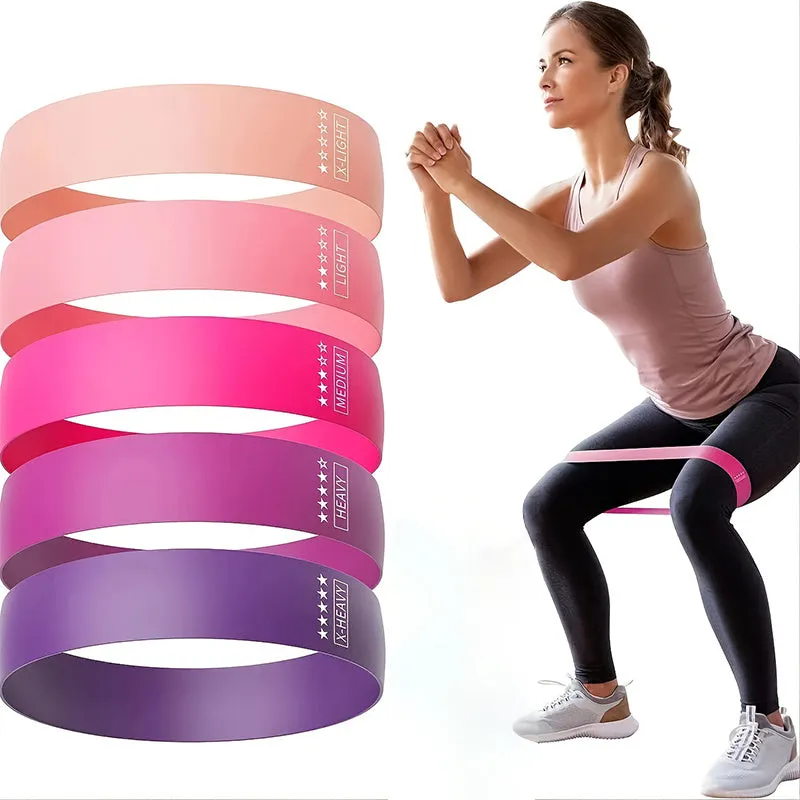 5 Piece Silicone Stretch Bands for Flexibility and Strength