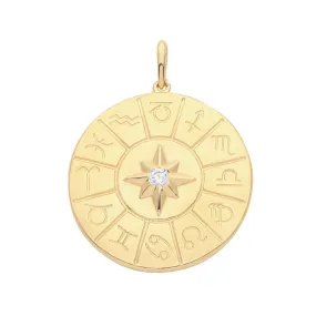 9CT GOLD ZODIAC PENDANT