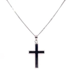 9ct White Gold Cross Pendant