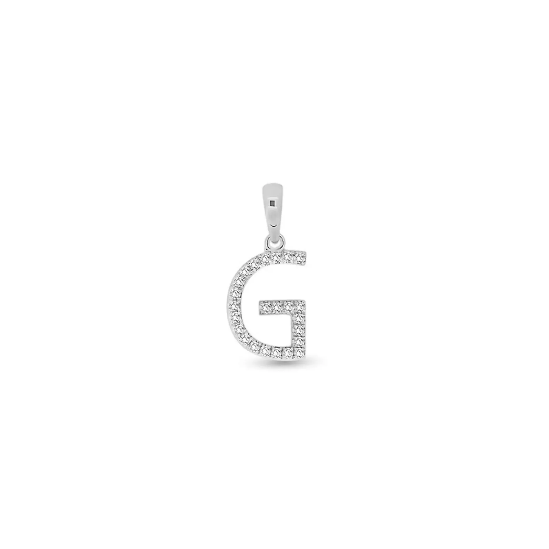 9K Gold Diamond 'G' Initial Pendant - DSSP-G