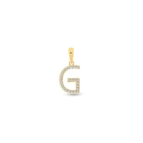 9K Gold Diamond 'G' Initial Pendant - DSSP-G