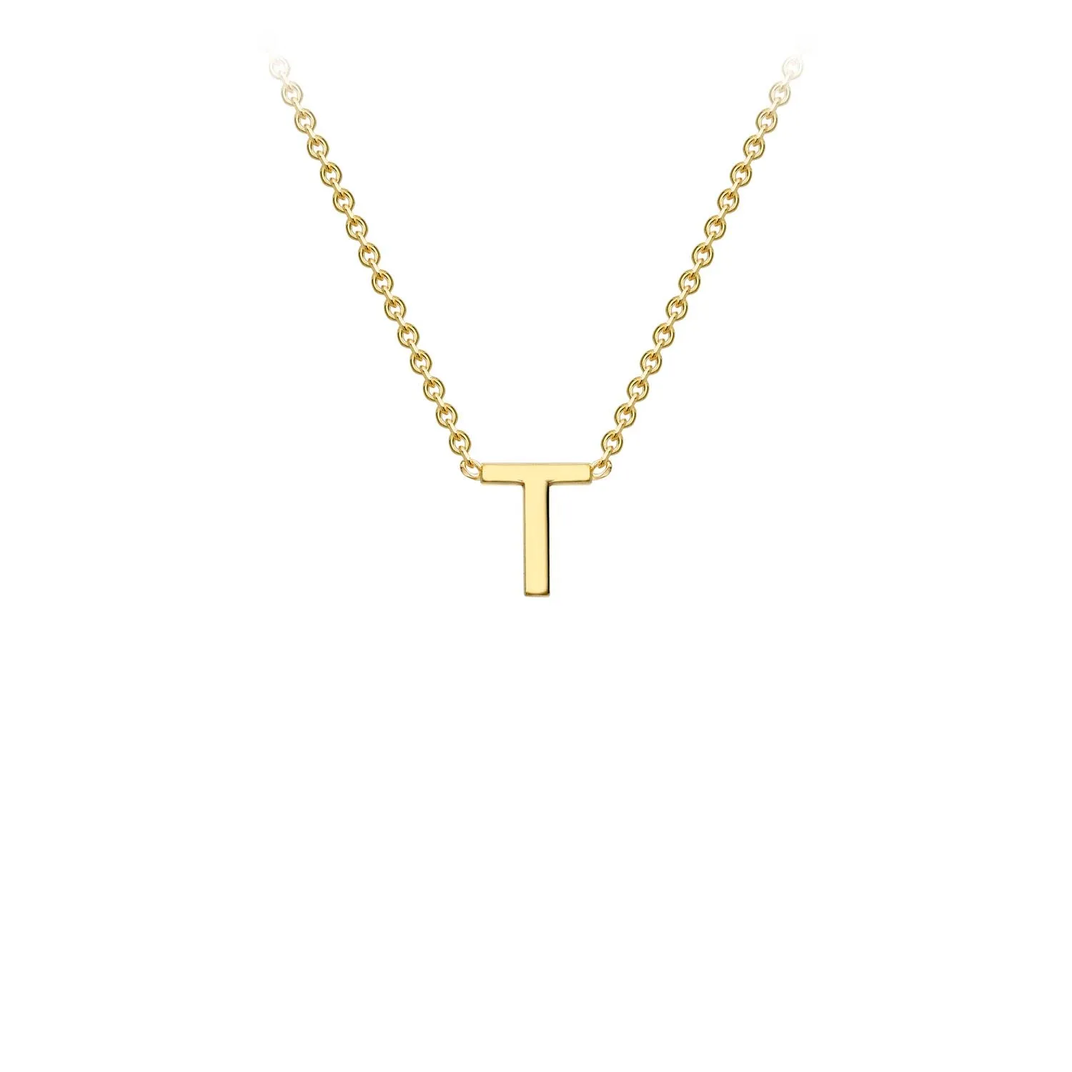 9K Gold 'T' Initial Necklace - 1.19.0169