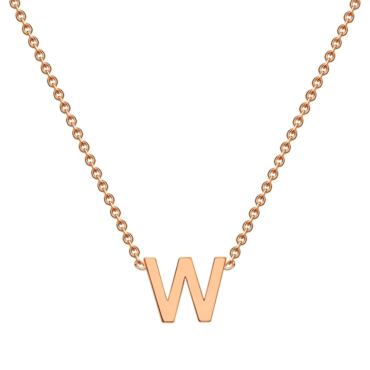 9K Gold 'W' Initial Necklace - 1.19.0172