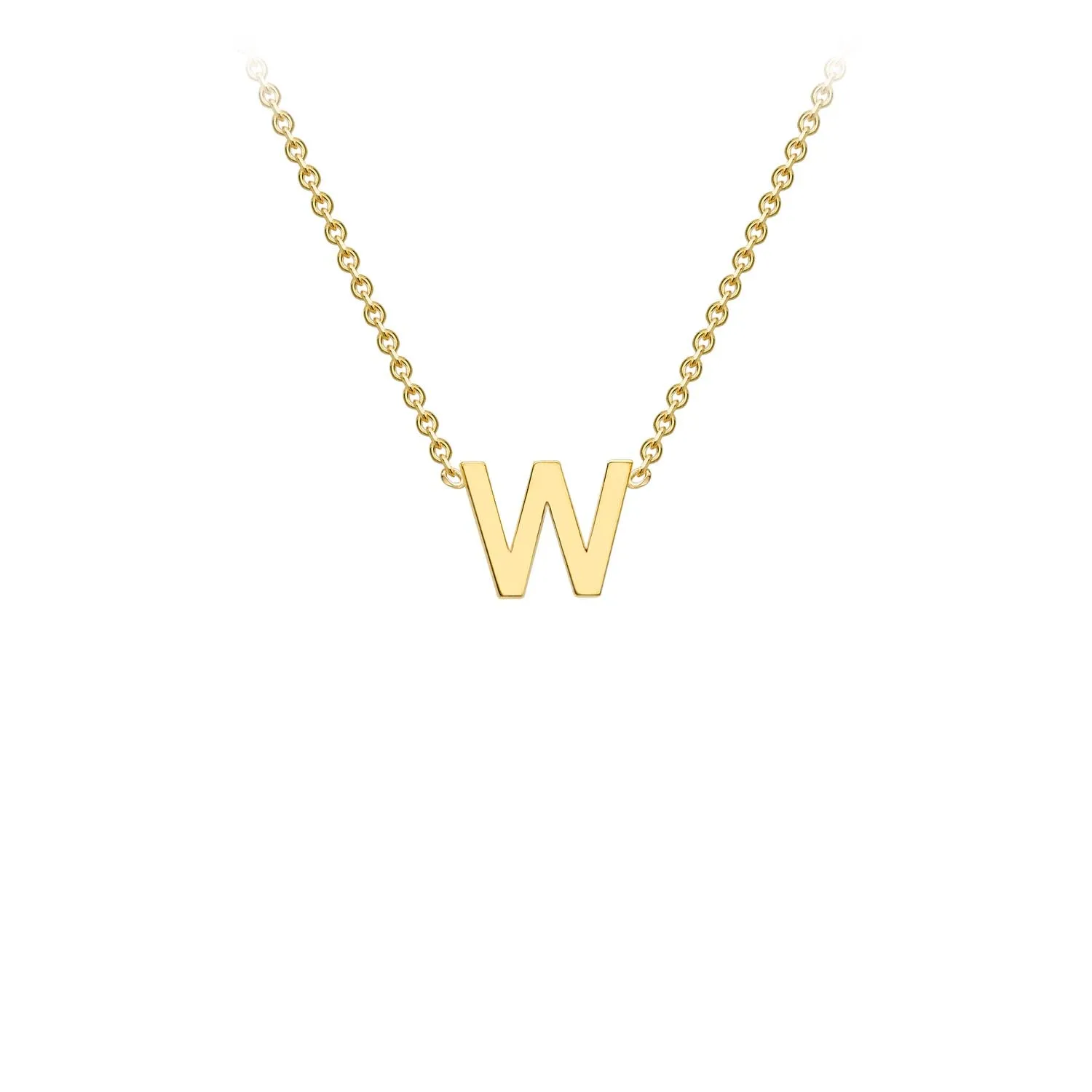 9K Gold 'W' Initial Necklace - 1.19.0172