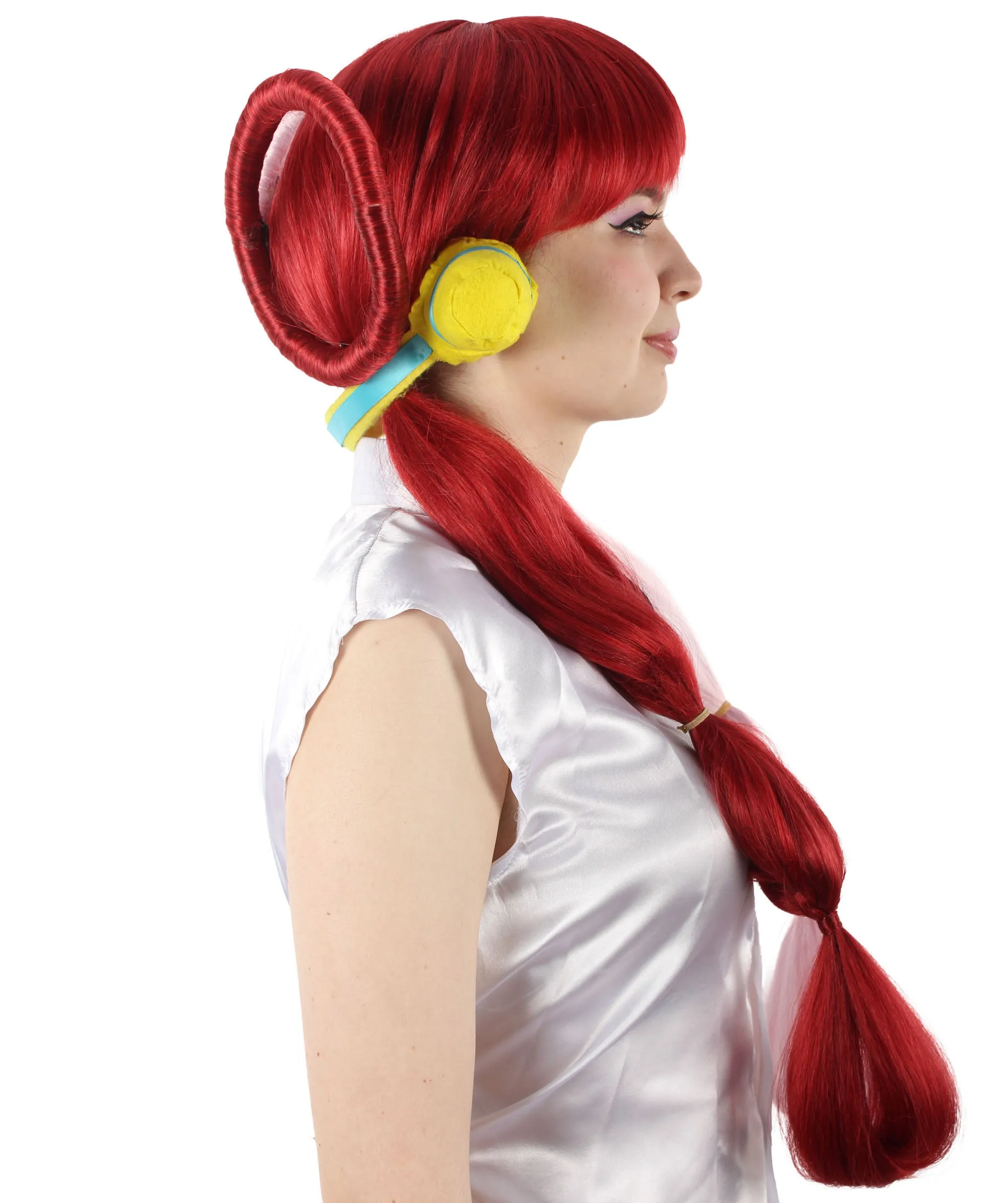 Adult Women’s Japanese Furious Manga Character Mixed Color Pink & Red Anime Wig | Best for Halloween | Flame-retardant Synthetic Fiber