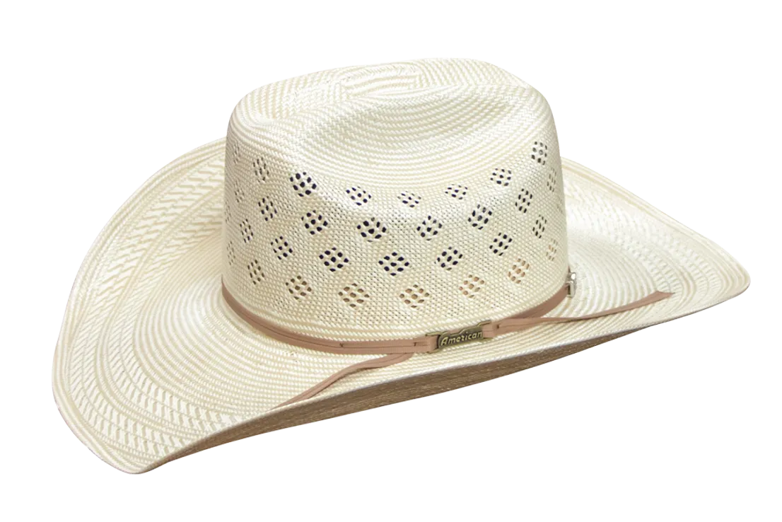 American Hat Co Vented Straw Cowboy Hat 7800