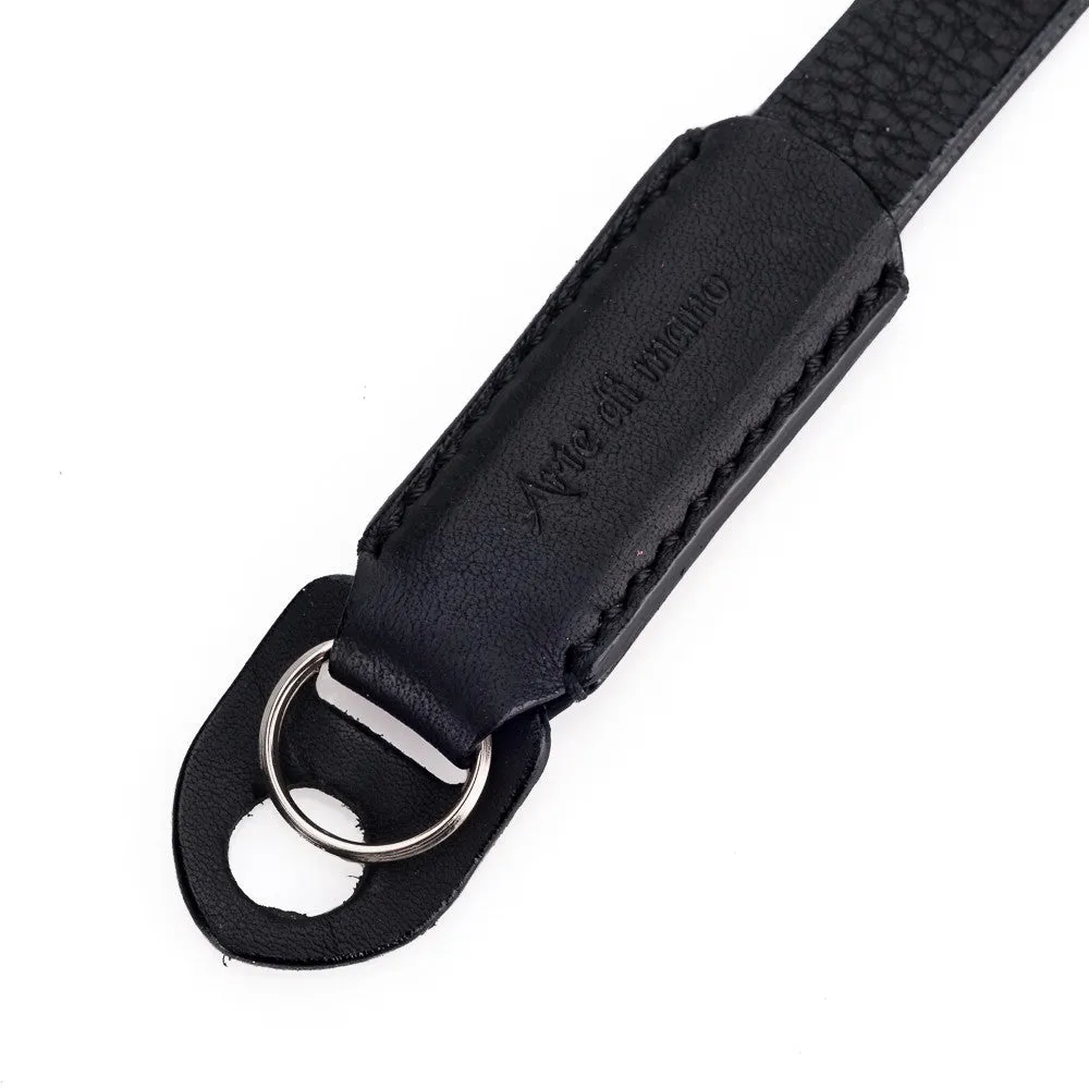 Arte di Mano Classic Hand Strap - Minerva Black with Black Stitching