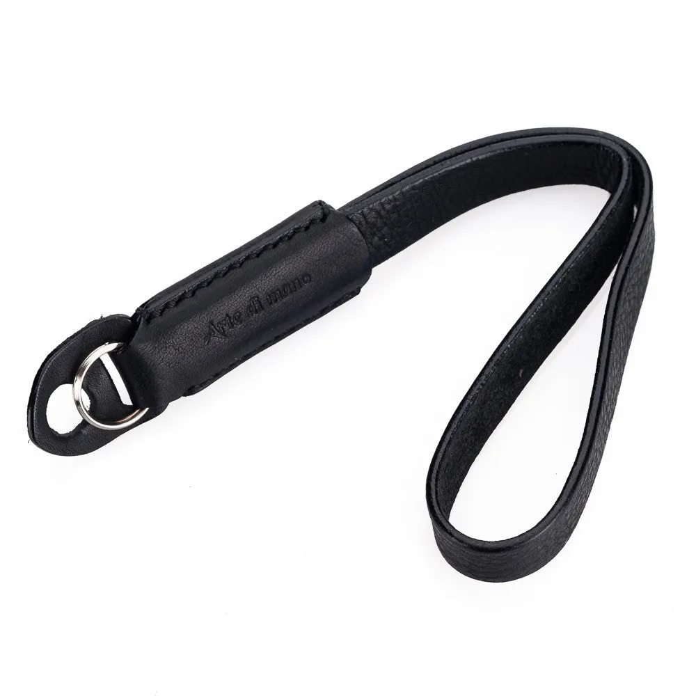 Arte di Mano Classic Hand Strap - Minerva Black with Black Stitching