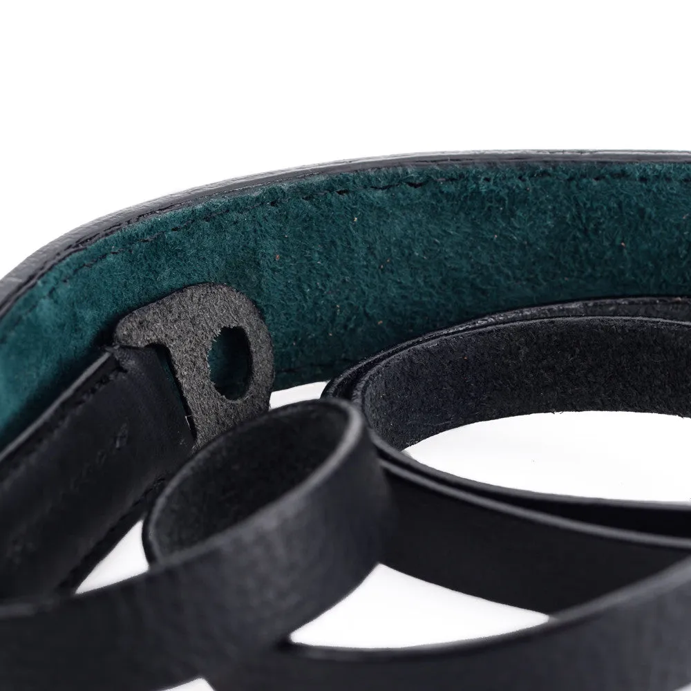 Arte di Mano Classic Neck Strap, 95cm - Minerva Black with Black Stitching