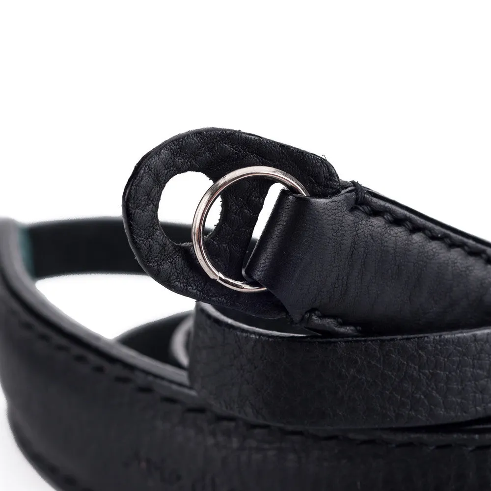 Arte di Mano Classic Neck Strap, 95cm - Minerva Black with Black Stitching