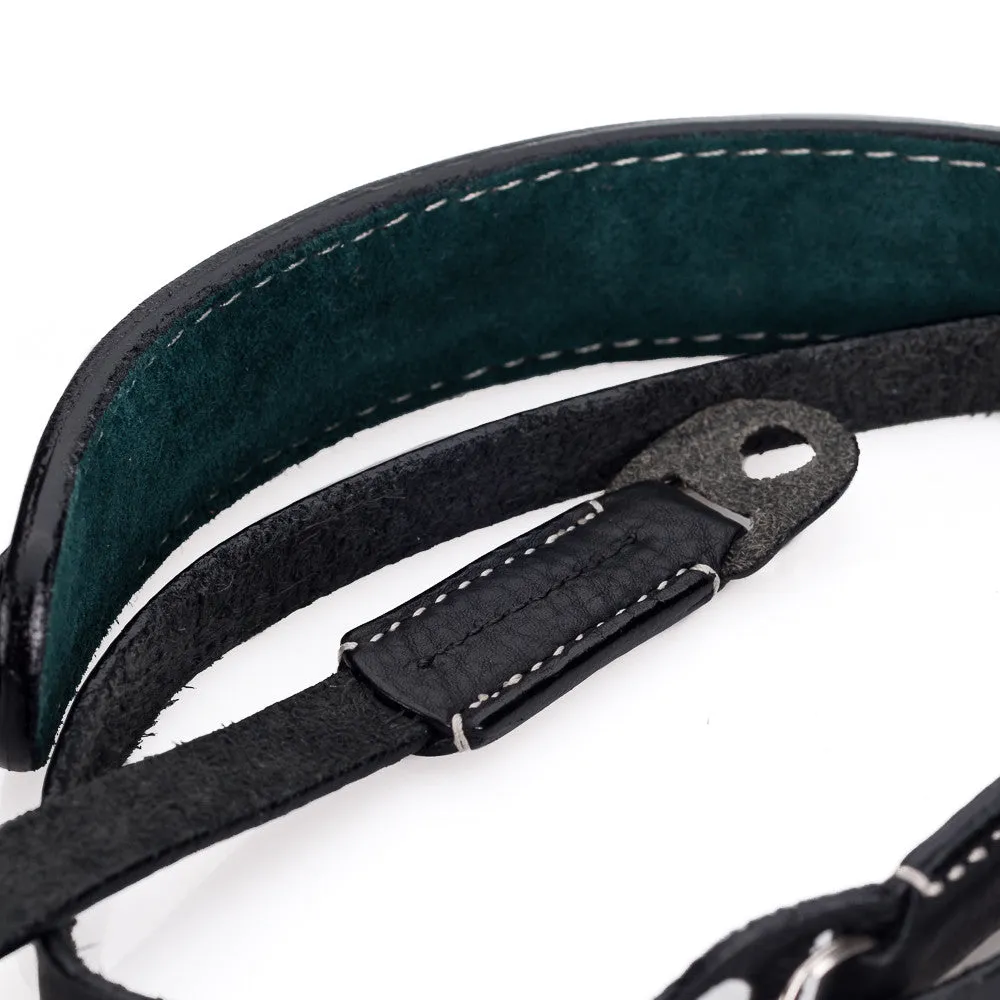 Arte di Mano Classic Neck Strap, XL, 120cm - Minerva Black with White Stitching