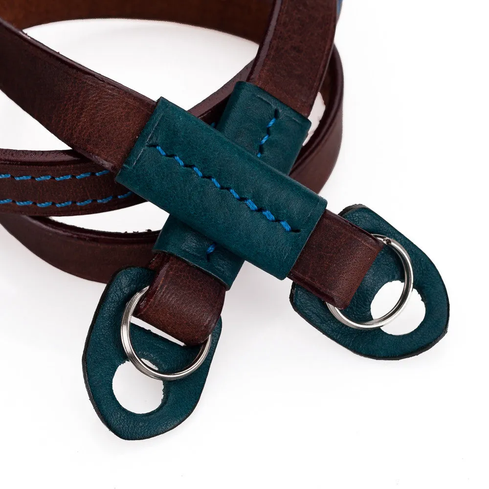 Arte di Mano Comodo Neck Strap, 95cm - Rally Volpe with Minerva Blue Accents