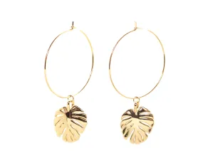 Bali Leaf Hoops ~ Salty Pendants