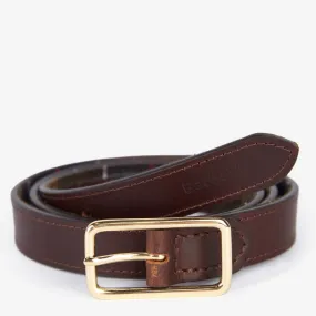 Barbour Reversible Tartan Ladies Leather Belt - Classic Tartan/Brown